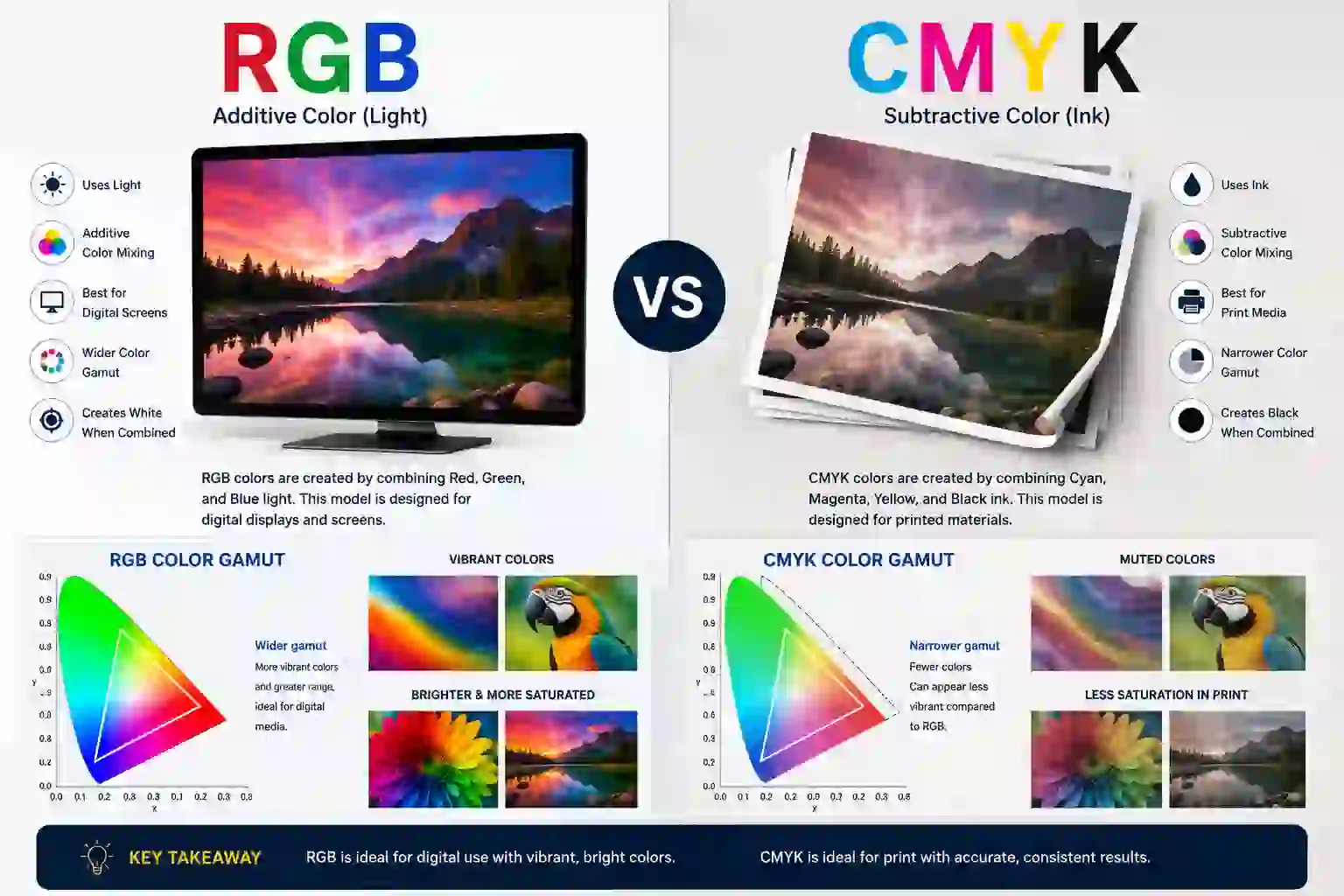 Key Differences Between CMYK and RGB